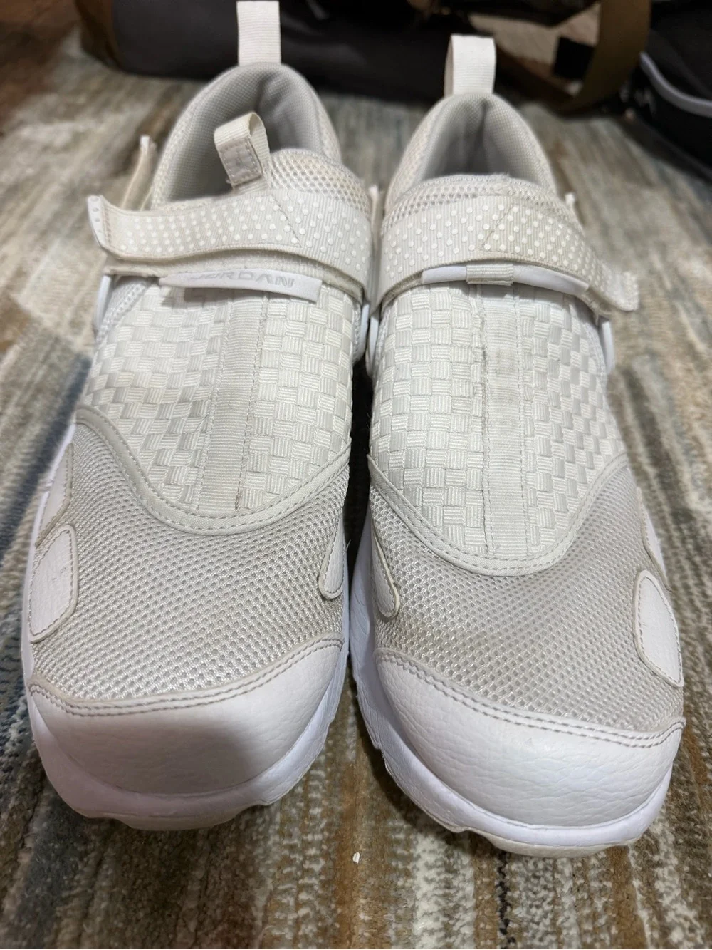 Jordan Men's White Cream Slip-On Sneakers